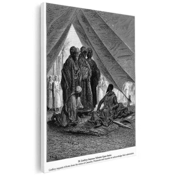 Godfrey Imposes Tributes Upon Emirs_GustaveDore_sqs__crusades_godfrey_imposes_tributes__xyz32732.gif by Gustave Dore
