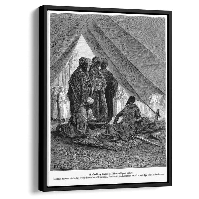 Godfrey Imposes Tributes Upon Emirs_GustaveDore_sqs__crusades_godfrey_imposes_tributes__xyz32732.gif by Gustave Dore