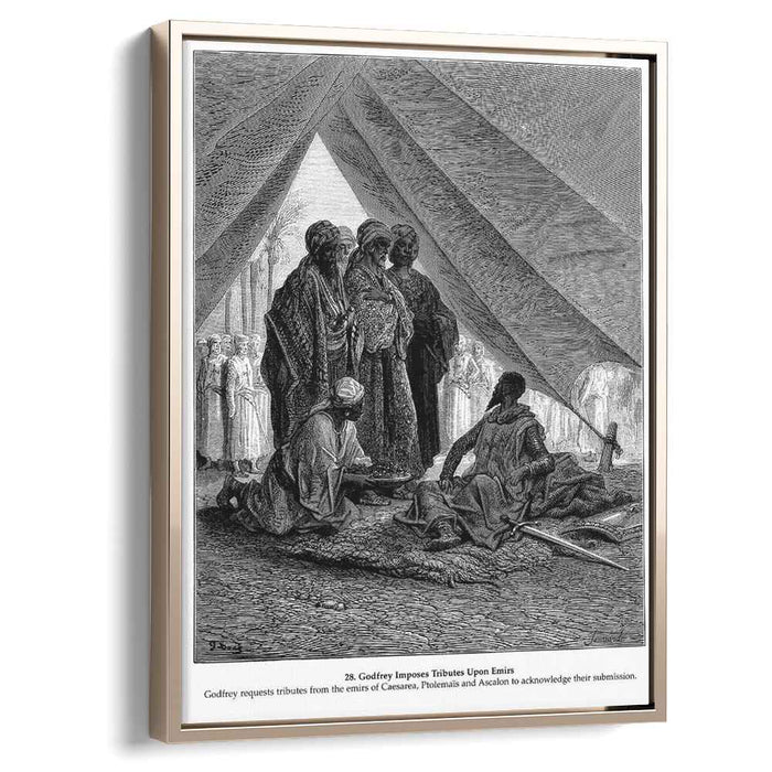 Godfrey Imposes Tributes Upon Emirs_GustaveDore_sqs__crusades_godfrey_imposes_tributes__xyz32732.gif by Gustave Dore