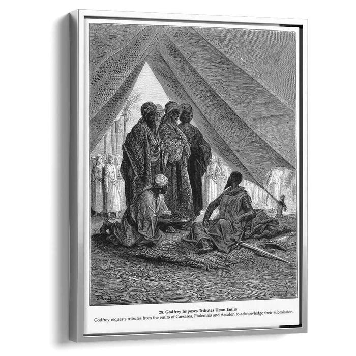 Godfrey Imposes Tributes Upon Emirs_GustaveDore_sqs__crusades_godfrey_imposes_tributes__xyz32732.gif by Gustave Dore