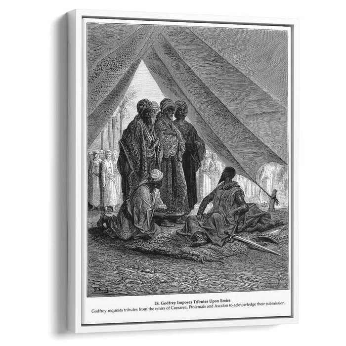 Godfrey Imposes Tributes Upon Emirs_GustaveDore_sqs__crusades_godfrey_imposes_tributes__xyz32732.gif by Gustave Dore