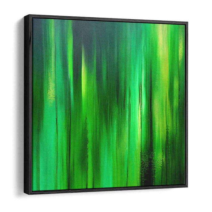 Emerald Veil: Abstract Expressionist Green Canvas Art Print