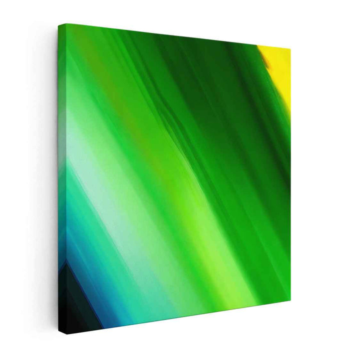 Emerald Whispered Color Symphony: Abstract Gradient Green Canvas Art Print