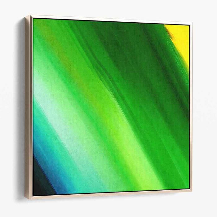 Emerald Whispered Color Symphony: Abstract Gradient Green Canvas Art Print