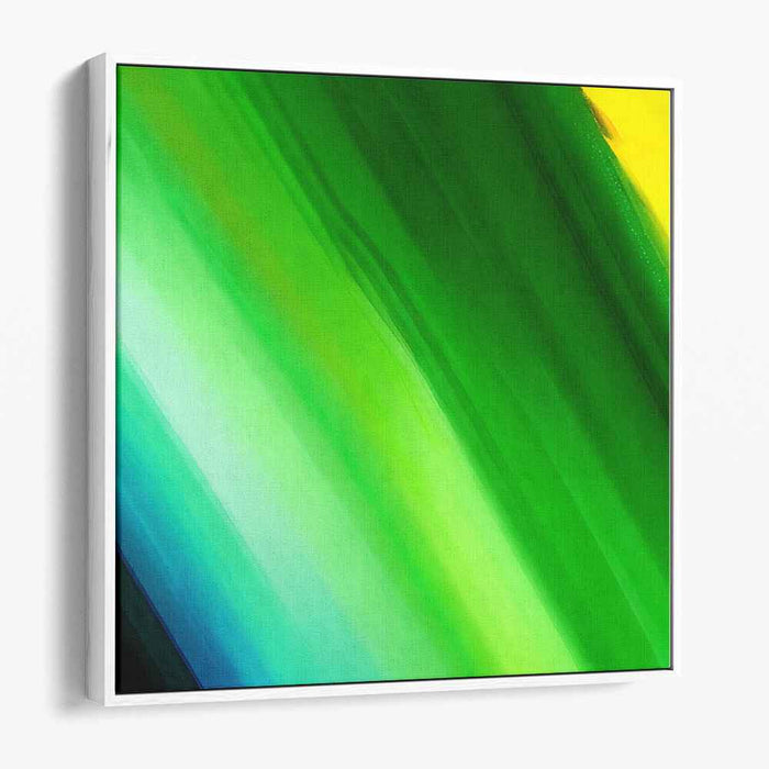 Emerald Whispered Color Symphony: Abstract Gradient Green Canvas Art Print