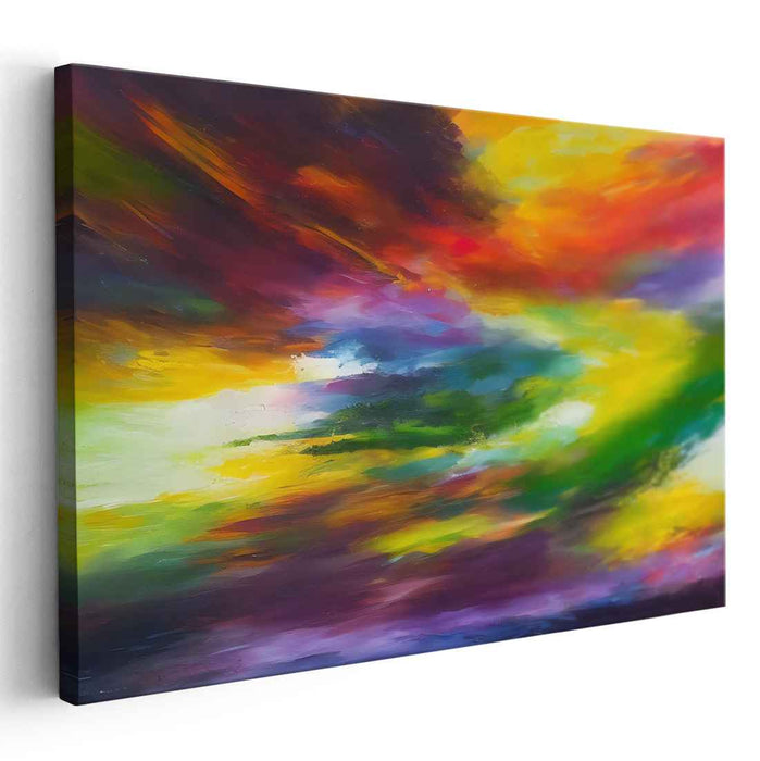 Abstract Dalliance: A Vivid Abstract Exploration Canvas Art Print