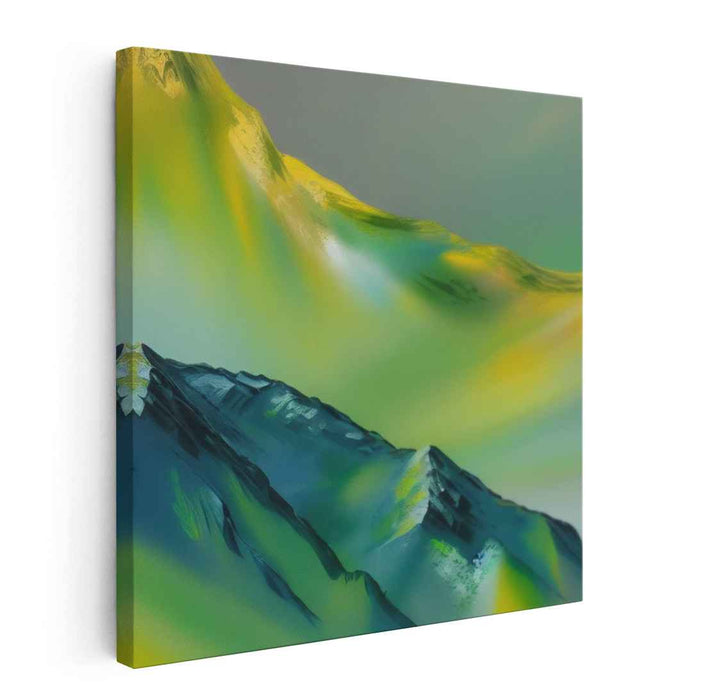 Wandering Dreamscape Fades: Surreal Mountain Landscape Canvas Art Print