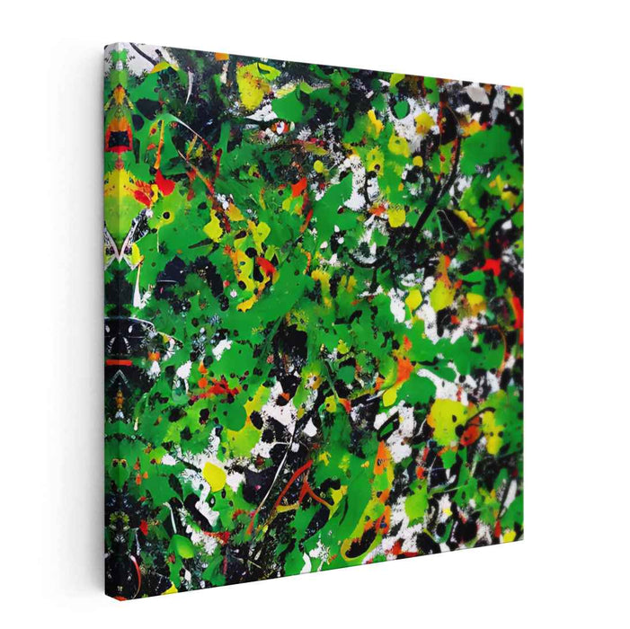Chromatic Melody: Abstract Splatter Canvas Art