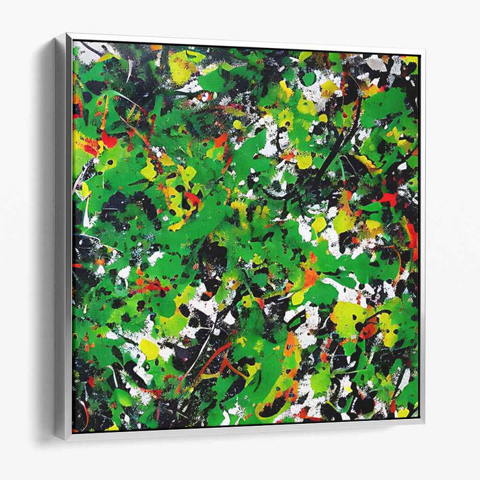 Chromatic Melody: Abstract Splatter Canvas Art