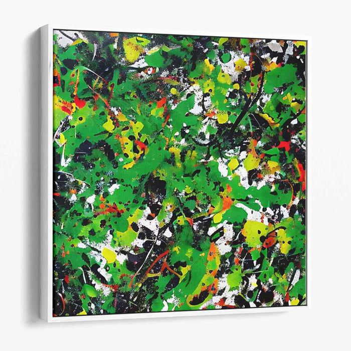 Chromatic Melody: Abstract Splatter Canvas Art