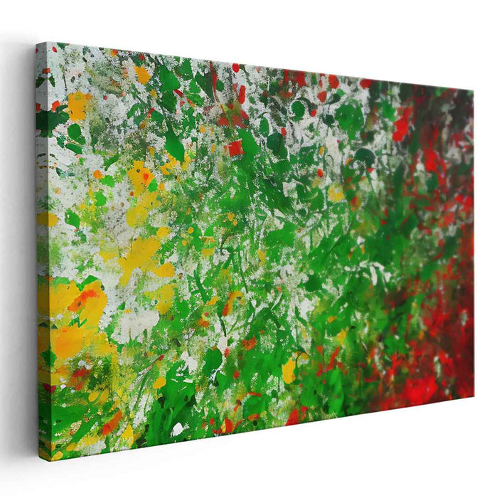 Colorful Chaos Harmonies: A Symphony of Splattered Colors Canvas Art