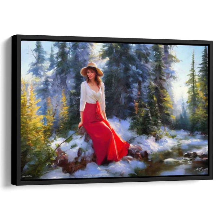 Silent Woods Portrait: A Serene Forest Portrait Canvas Art