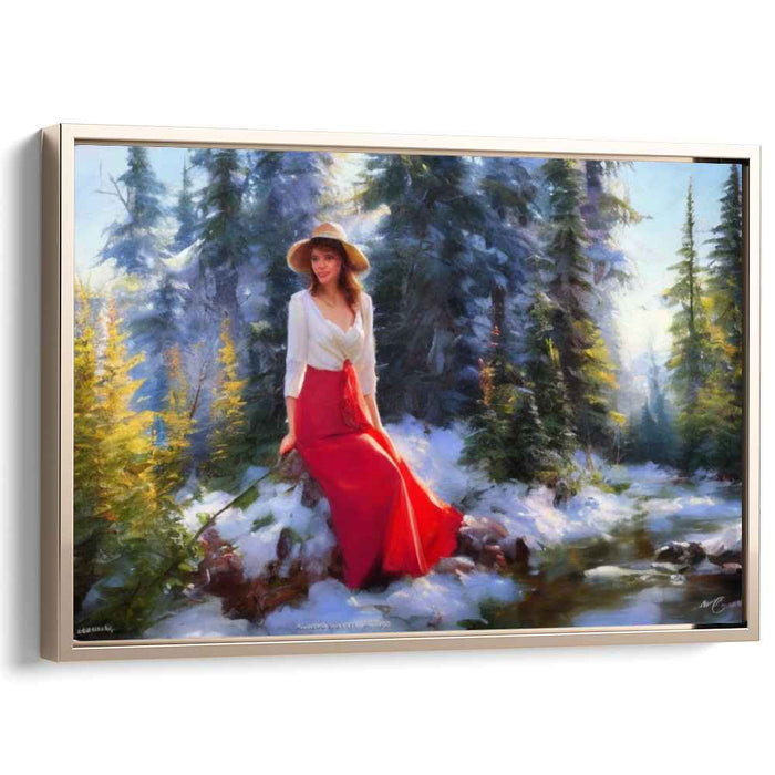Silent Woods Portrait: A Serene Forest Portrait Canvas Art