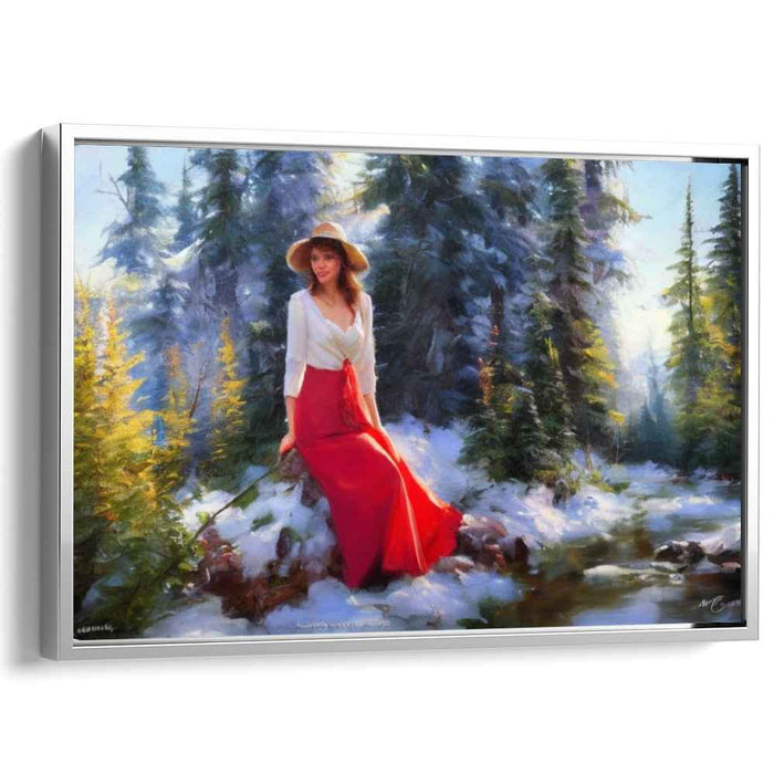 Silent Woods Portrait: A Serene Forest Portrait Canvas Art