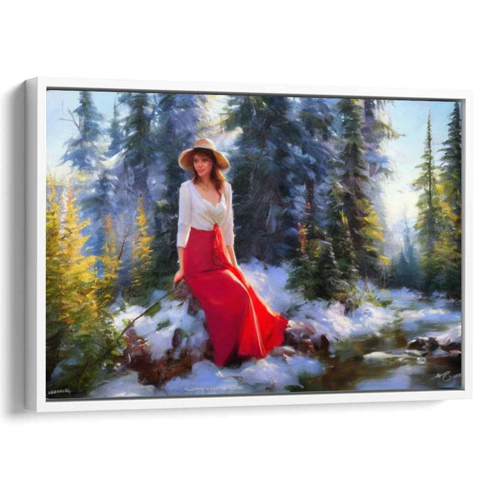 Silent Woods Portrait: A Serene Forest Portrait Canvas Art