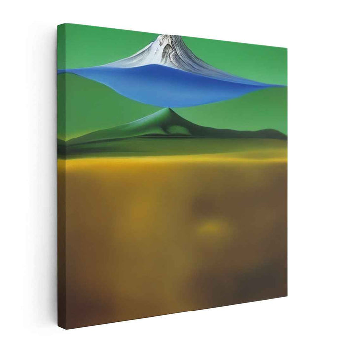 Inverted Summit: Surreal Landscape with Dreamlike Mountain Canvas Art