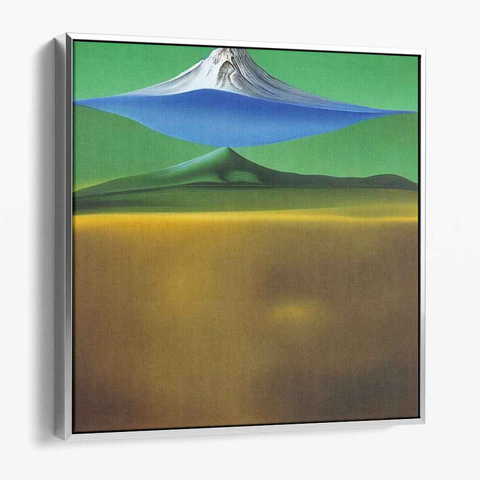 Inverted Summit: Surreal Landscape with Dreamlike Mountain Canvas Art