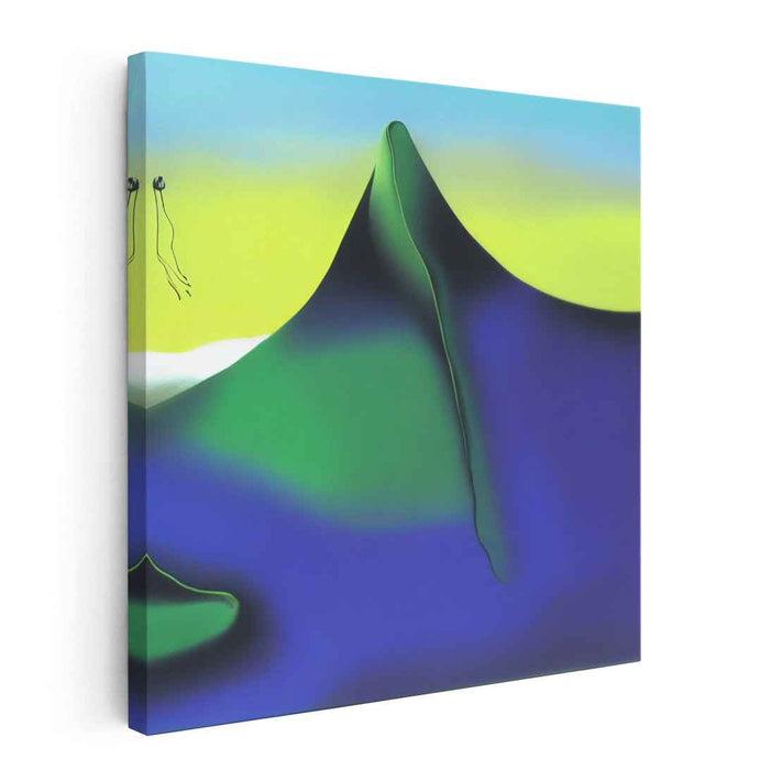 Gravity Shifts: Surrealist Abstract Mountain Canvas Art Print