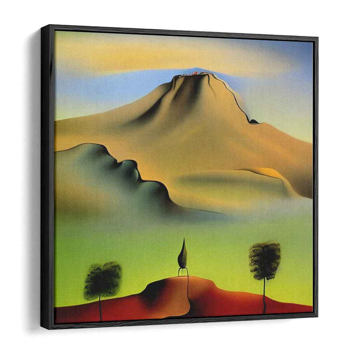 Dreamscape Summit: Surrealist Mountain Landscape Canvas Art Print