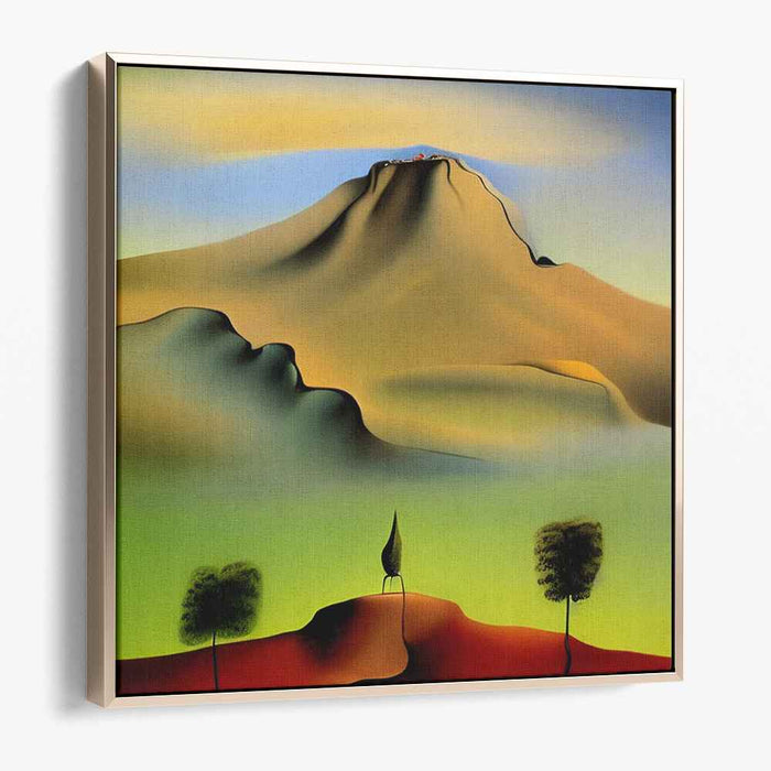 Dreamscape Summit: Surrealist Mountain Landscape Canvas Art Print