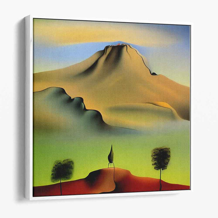 Dreamscape Summit: Surrealist Mountain Landscape Canvas Art Print