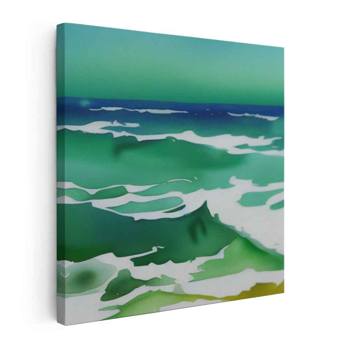 Green Watercolor Sea #002