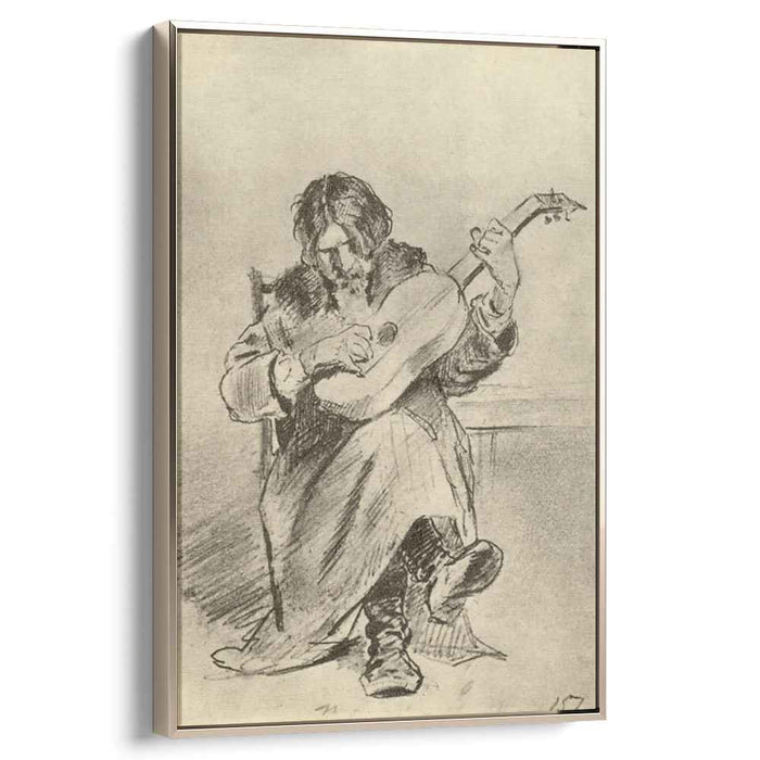 Guitarist-bach by Vasily Perov