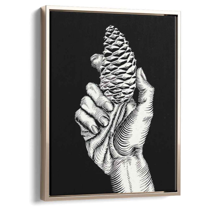 Hand with Fir Cone (1921) by M.C. Escher