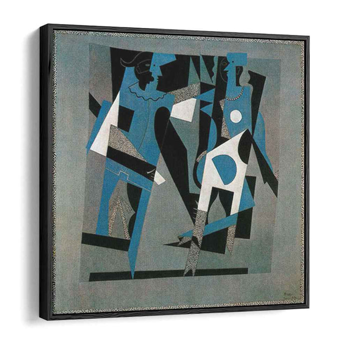 Harlequin and woman with necklace (1917) by Pablo Picasso