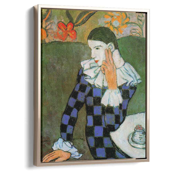 Harlequin leaning (1901) by Pablo Picasso