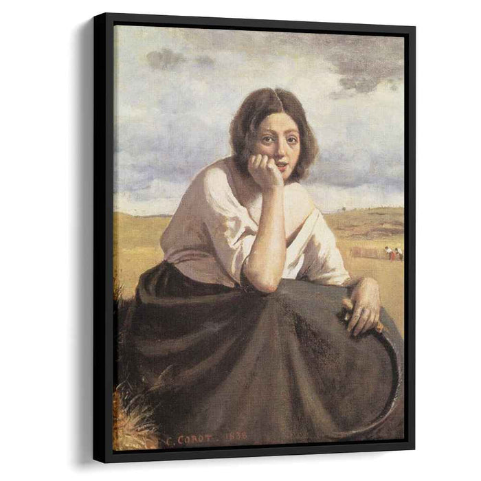 Harvester Holding Her Sickle (1838) by Camille Corot