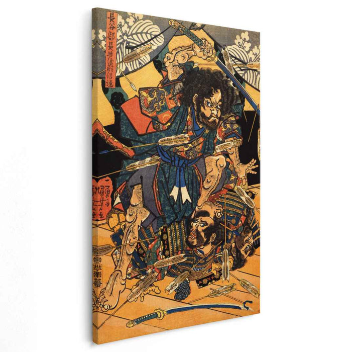 Hasebe Nobutsura during the taira attack on the takakura palace by Utagawa Kuniyoshi