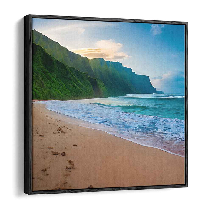 Authentic Earthy Impressions: Realistic Landscape Canvas Art Print