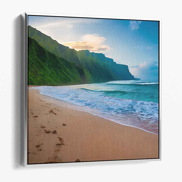Authentic Earthy Impressions: Realistic Landscape Canvas Art Print