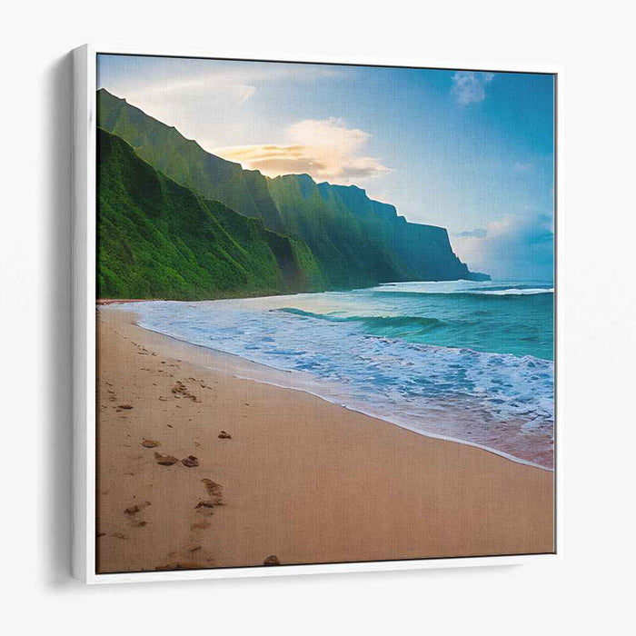 Authentic Earthy Impressions: Realistic Landscape Canvas Art Print