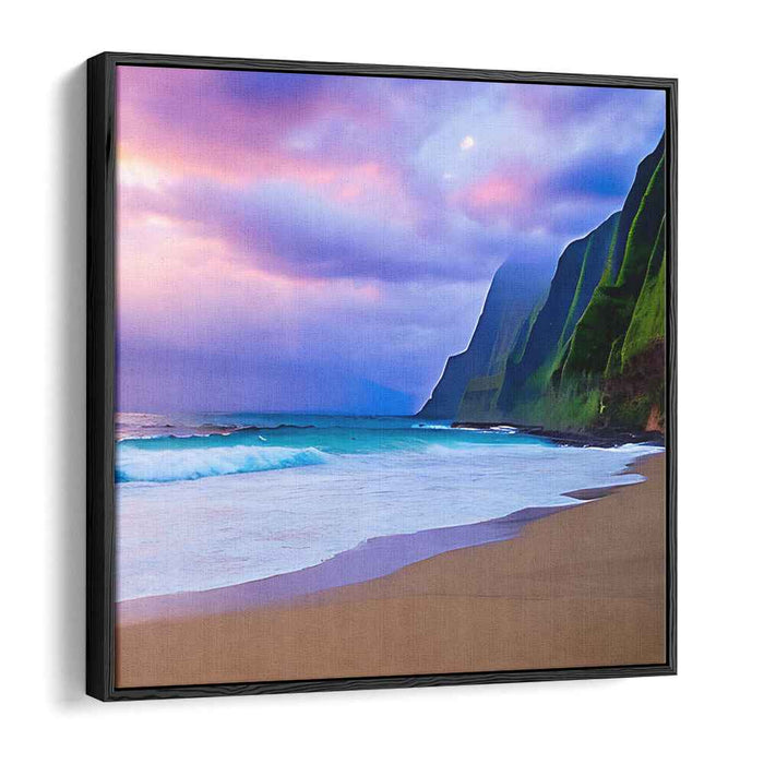 Iridescent Oceans: Luminous Seascape Canvas Art