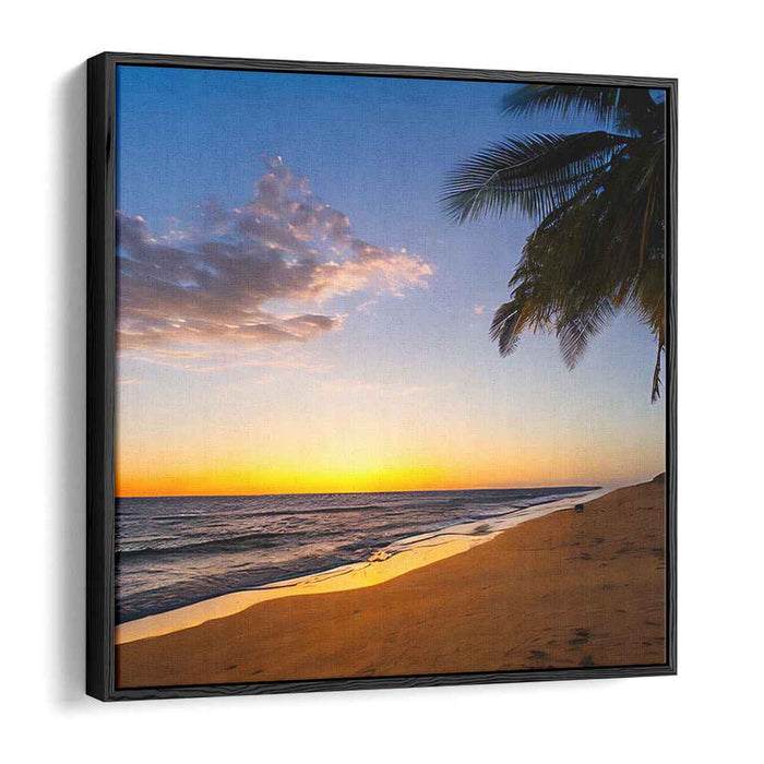 Coconut Cove Escape: Tropical Beach Paradise Canvas Art