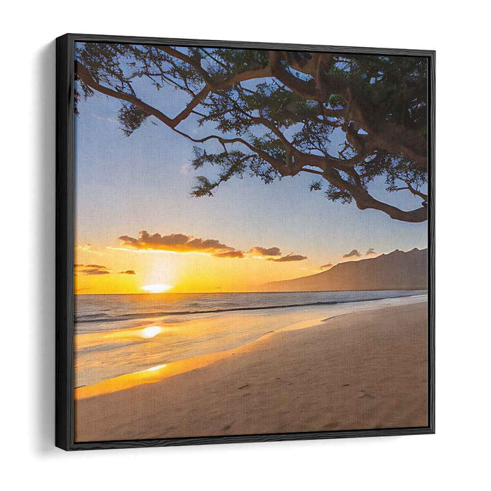 Sunset Serenade on Canvas: Sunset Beach Canvas Art Print