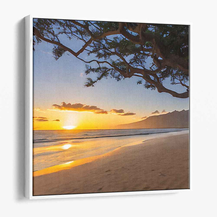 Sunset Serenade on Canvas: Sunset Beach Canvas Art Print