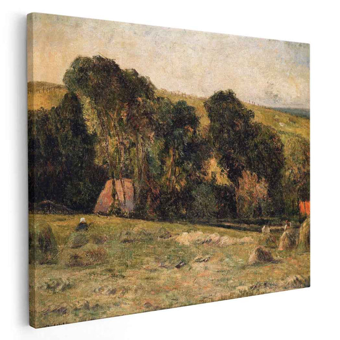 Haymaking near Dieppe (1885) by Paul Gauguin