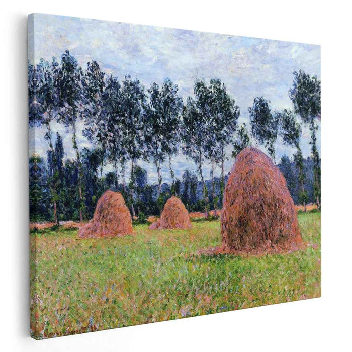 Haystacks, Overcast Day by Claude Monet