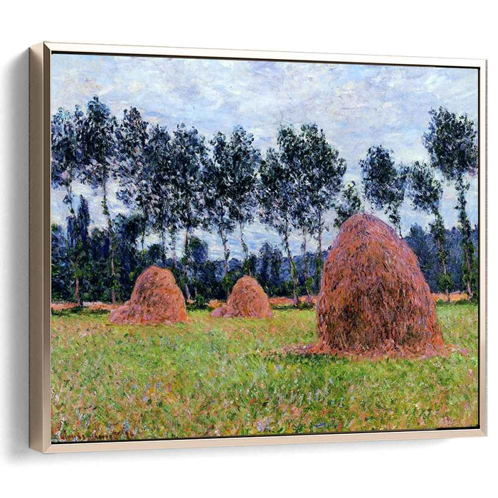 Haystacks, Overcast Day by Claude Monet