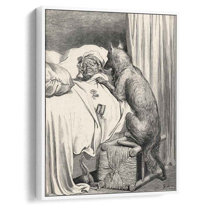 He sprang unpon the old woman and ate her up by Gustave Dore