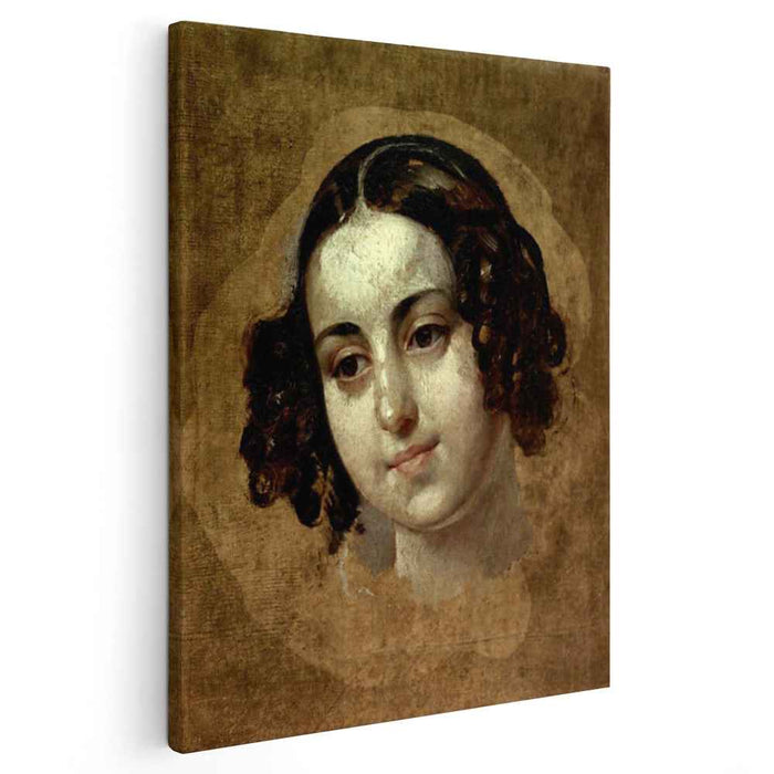 Head a girl by Karl Bryullov