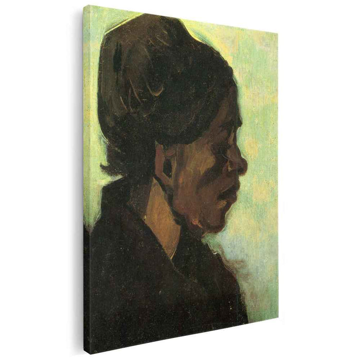 Head of a Brabant Peasant Woman with Dark Cap (1885) by Vincent van Gogh