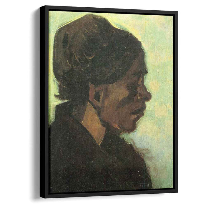 Head of a Brabant Peasant Woman with Dark Cap (1885) by Vincent van Gogh