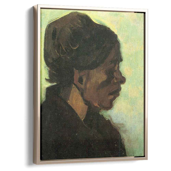 Head of a Brabant Peasant Woman with Dark Cap (1885) by Vincent van Gogh