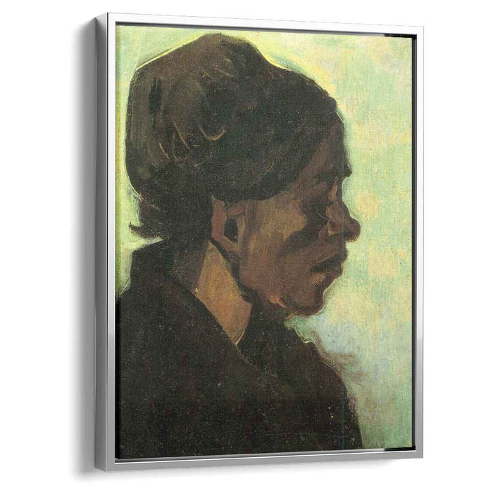 Head of a Brabant Peasant Woman with Dark Cap (1885) by Vincent van Gogh