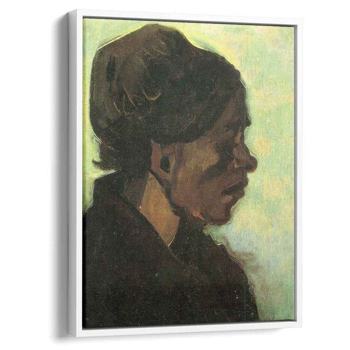 Head of a Brabant Peasant Woman with Dark Cap (1885) by Vincent van Gogh