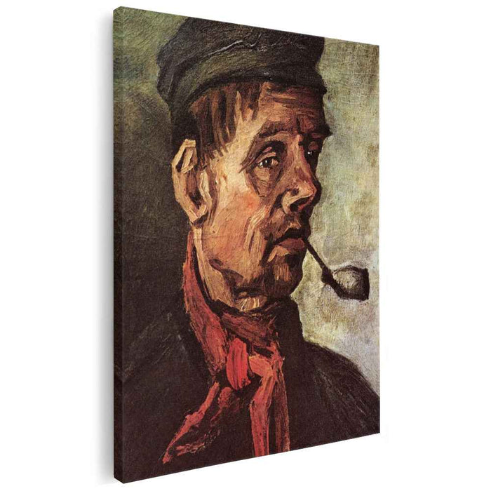Head of a Peasant with a Pipe (1885) by Vincent van Gogh